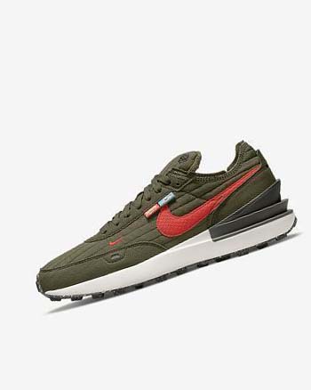Nike Waffle One Premium Verde Oliva Negros Naranjas | MX 4520